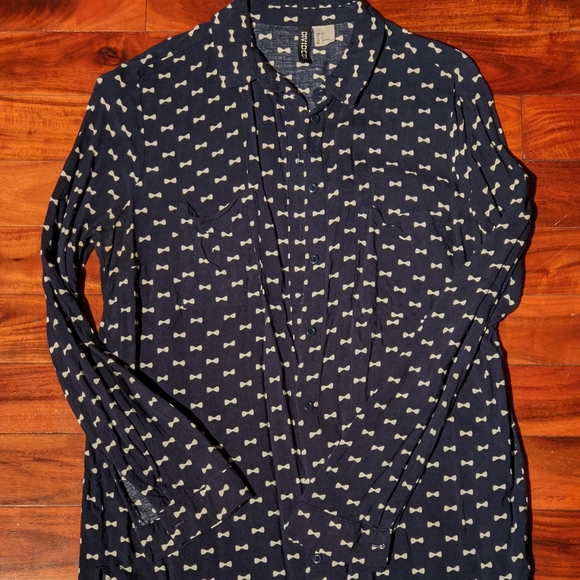 ✌️2 for 10👐 retro bow-tie blouse - Picture 2 of 3